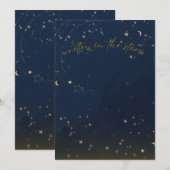 Geschreven in de Stars Blank Invitation Sjabloon Kaart (Voorkant / Achterkant)