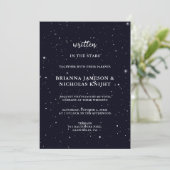Geschreven in de Stars Photo Calligraphy Wedding Kaart (Staand voorkant)