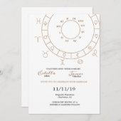 Geschreven in de sterren bruiloft uitnodiging set (Voorkant / Achterkant)