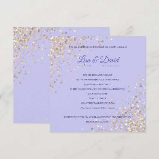 Geschreven in de uitnodigen van het huwelijk en de kaart (Voorkant / Achterkant)