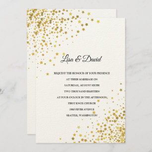 Geschreven in de uitnodiging voor het huwelijk van