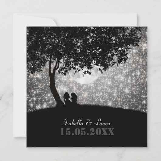 Geschreven in de uitnodiging voor het huwelijk van (Voorkant)