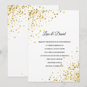 Geschreven in de uitnodiging voor het huwelijk van