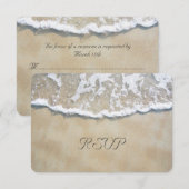 Geschreven in de Zand Beach Wedding RSVP (Voorkant / Achterkant)