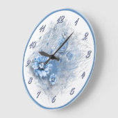 Geschreven in Floral Blue Wall klok (Hoek)
