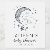 Geschreven in het Stars Couples' Baby shower Wijn Etiket (Enkel label)
