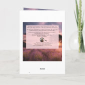 Geschreven Memory Grief Sympathy Card - Paarse zon Kaart (Achterkant)