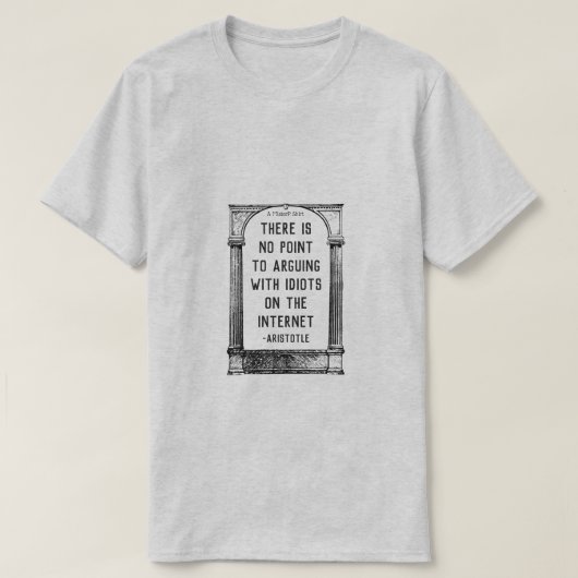 Geschreven Quotes 4 (Aristoteles) - Een MisterP Sh T-shirt (Design voorkant)