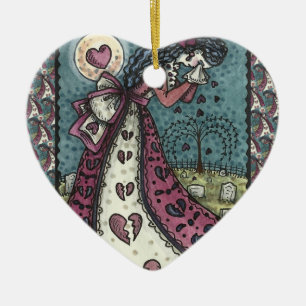 GESCHREVEN WEEPENDE VALENTIJN, GOTHIC VOOR METERE KERAMISCH ORNAMENT