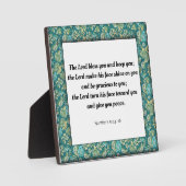 Geschrift, Nummers 6:24-26 Fotoplaat (Voorkant)