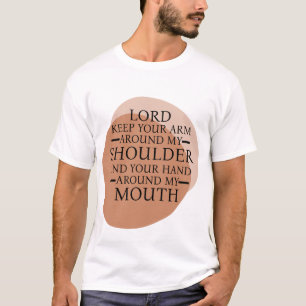 Geschrift Shirt Heer Houd Arm Mannen