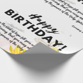 Geschrift Verjaardag Wrapping Papier (Hoek)