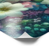 Geschrift Verse Johannes 3:16 Bloemen Cross Pasen Foto Afdruk (Hoek)