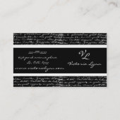 geschrift visitekaartje (Achterkant)