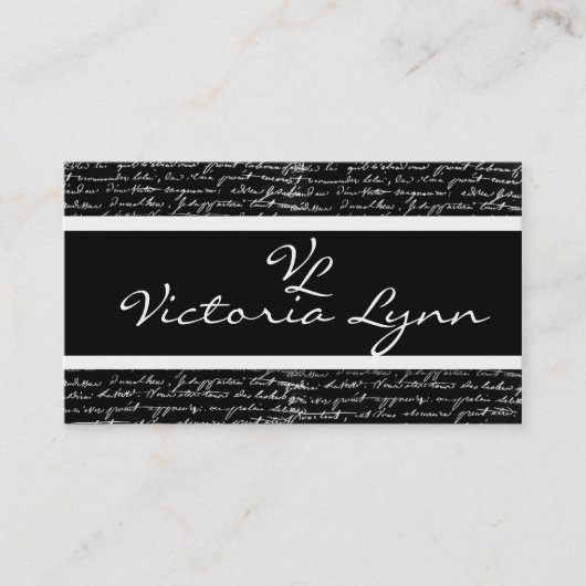 geschrift visitekaartje (Voorkant)