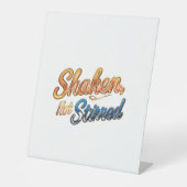 "Geschud, niet geroerd." Reclamebord Met Voetstuk (Voorkant)