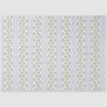 Geschulpte bloemstreep, salie en blauw