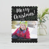 geschulpte kerstbessen feestdagenkaart (Staand voorkant)