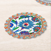 Geschulpte ronde papieren onderzetters (Gekanteld)