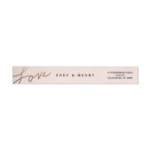Gescript liefde wrap-around retouradreslabel (Individueel)