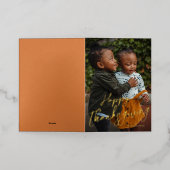 Gescripte foto Happy Thanksgiving Folie Feestdagenkaart (Buiten Laag)