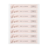 Gescripte liefde wrap rond retour adres label (Vel)