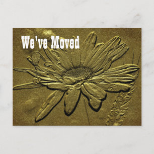 Gesculpte Daisy New Address Floral Briefkaart