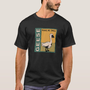 Gese maakt me een glimlach op de Natuur van vogels T-shirt