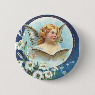 Gesegnete Heilige Ostern, Pasen Ronde Button 5,7 Cm
