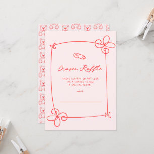 Geselecteerd Schattige Wavy Bow Lijst Baby shower Kaart