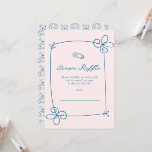 Geselecteerd Schattige Wavy Bow Lijst Baby shower Kaart