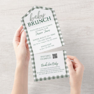 Geselecteerde Baby Brunch-uitnodiging - Scheur uit All In One Uitnodiging