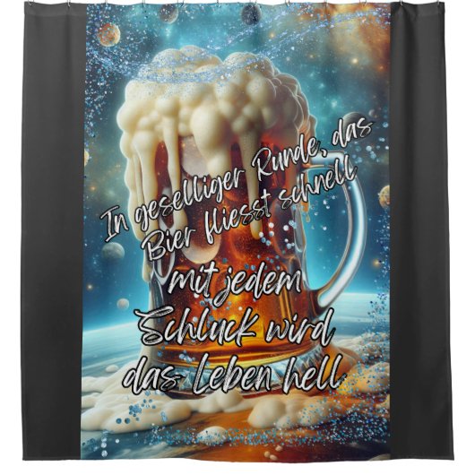 Geselliges Bier  Douchegordijn (Voorkant)