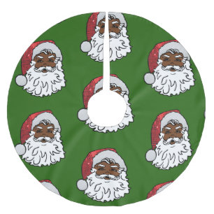 gesequeneerde zwarte santa claus kerstboom rok