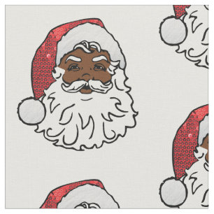 gesequeneerde zwarte santa claus stof