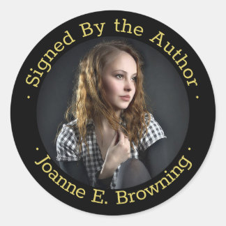 Gesigneerd Kopiëren Auteur Boek Ondertekenen Schri Ronde Sticker