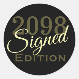 Gesigneerd Ronde Sticker