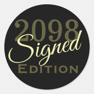 Gesigneerd Ronde Sticker