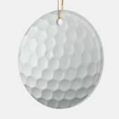 Gesigneerde golfbalcadeaus keramisch ornament (Links)