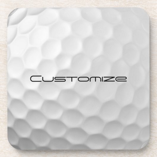 Gesigneerde Serie Gepersonaliseerde Golfbal Cadeau Bier Onderzetter (Voorkant)