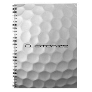 Gesigneerde Serie Gepersonaliseerde Golfbal Cadeau Notitieboek
