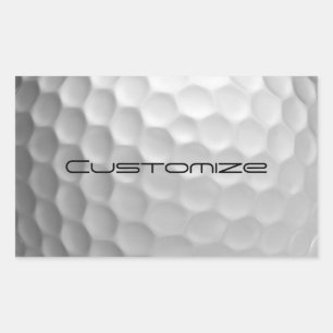Gesigneerde Serie Gepersonaliseerde Golfbal Cadeau Rechthoekige Sticker