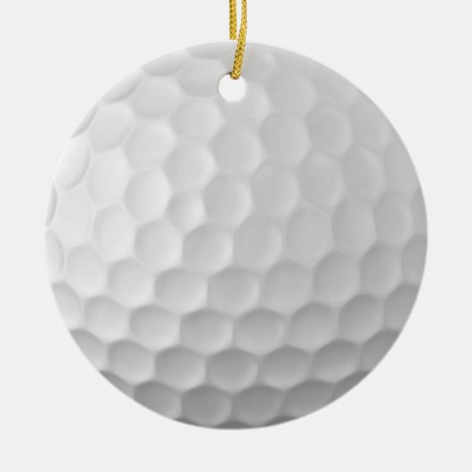 Gesigneerde serie golfbalcadeaus keramisch ornament (Voorkant)