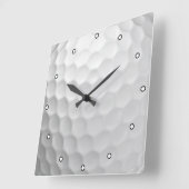 Gesigneerde serie golfbalcadeaus vierkante klok (Hoek)