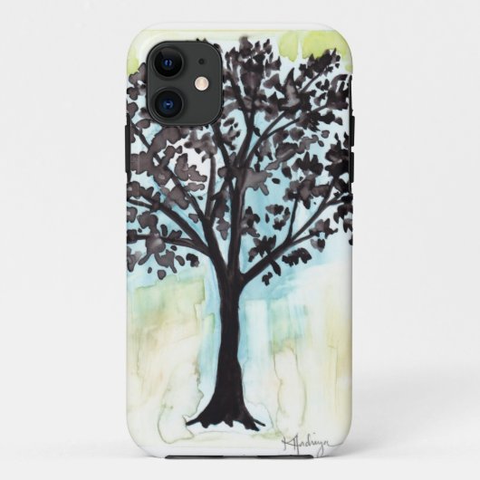gesilhoueteerde boom Case-Mate iPhone case (Achterkant)