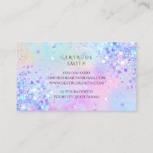 gesimuleerd chunky glitter paars design visitekaartje (Achterkant)