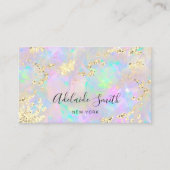 gesimuleerd glitter op faux iridescent optische te visitekaartje (Voorkant)