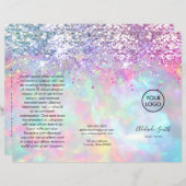 gesimuleerd glittereffect paarse opal brochure (Voorkant / Achterkant)