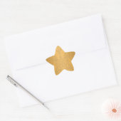 Gesimuleerd Goud met In reliëf gemaakt  Ontwerp Ster Sticker (Envelop)