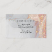 gesimuleerd visitekaartje van glitterinkt (Achterkant)